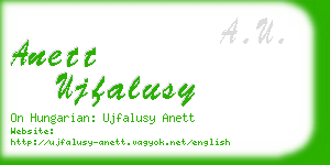 anett ujfalusy business card